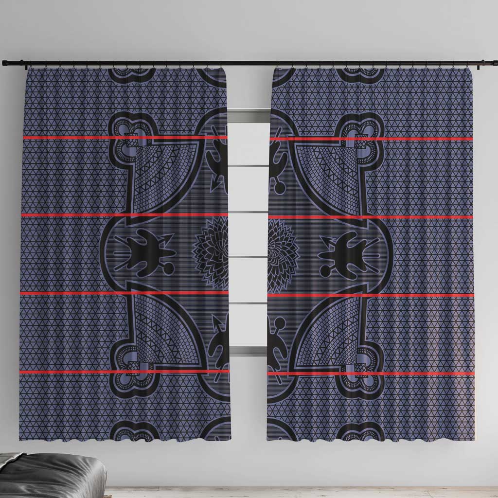 Lesotho Seanamarena Window Curtain Basotho Traditional Blanket Style - Serenity - Wonder Print Shop