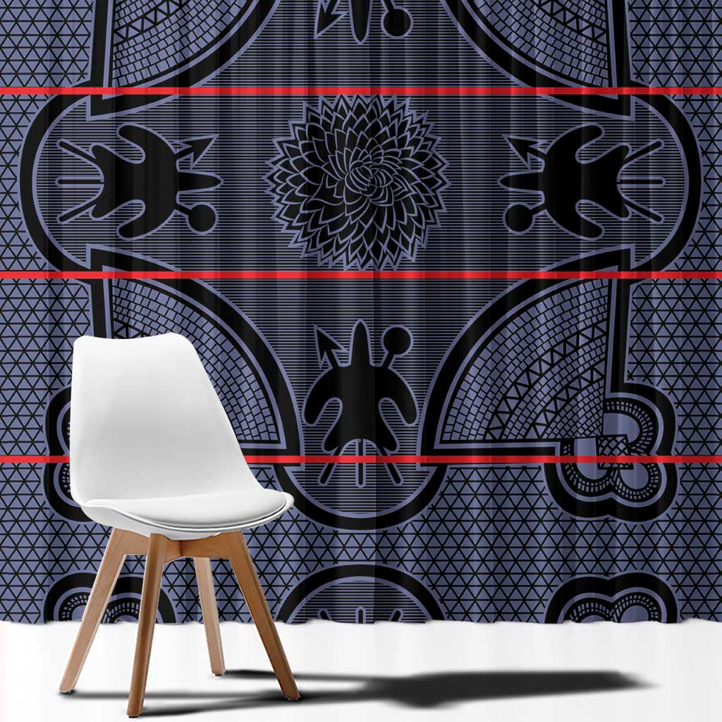 Lesotho Seanamarena Window Curtain Basotho Traditional Blanket Style - Serenity - Wonder Print Shop