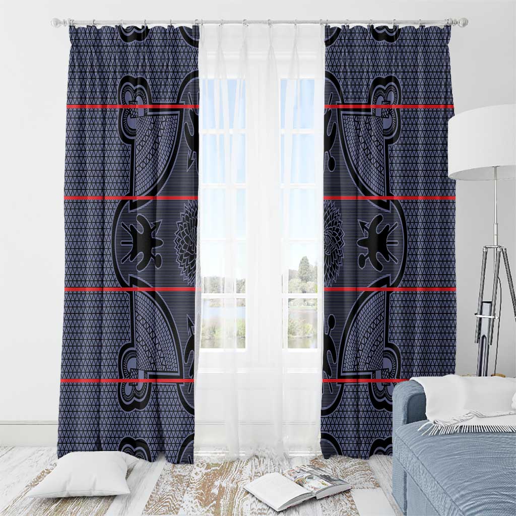 Lesotho Seanamarena Window Curtain Basotho Traditional Blanket Style - Serenity - Wonder Print Shop