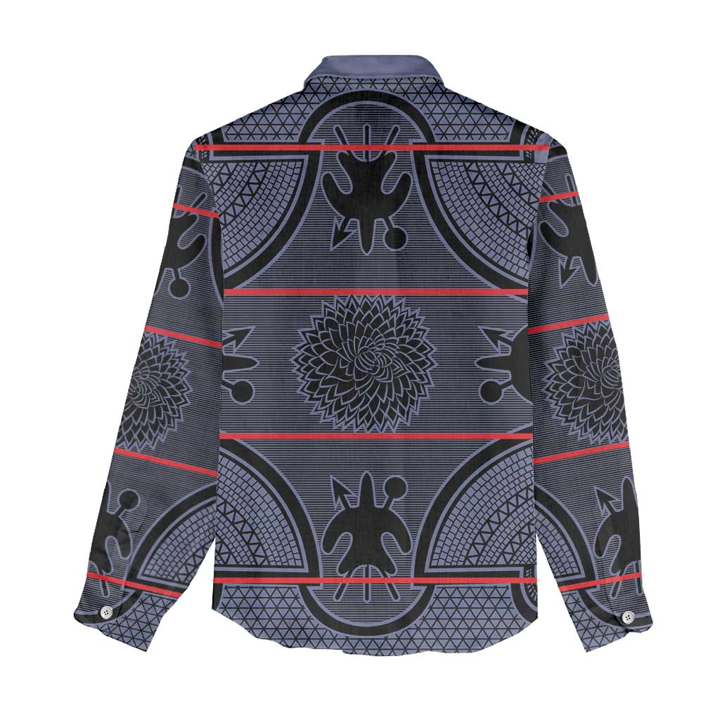 Lesotho Seanamarena Women Casual Shirt Basotho Traditional Blanket Style - Serenity - Wonder Print Shop