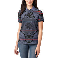 Lesotho Seanamarena Women Polo Shirt Basotho Traditional Blanket Style - Serenity - Wonder Print Shop