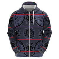 Lesotho Seanamarena Zip Hoodie Basotho Traditional Blanket Style - Serenity - Wonder Print Shop