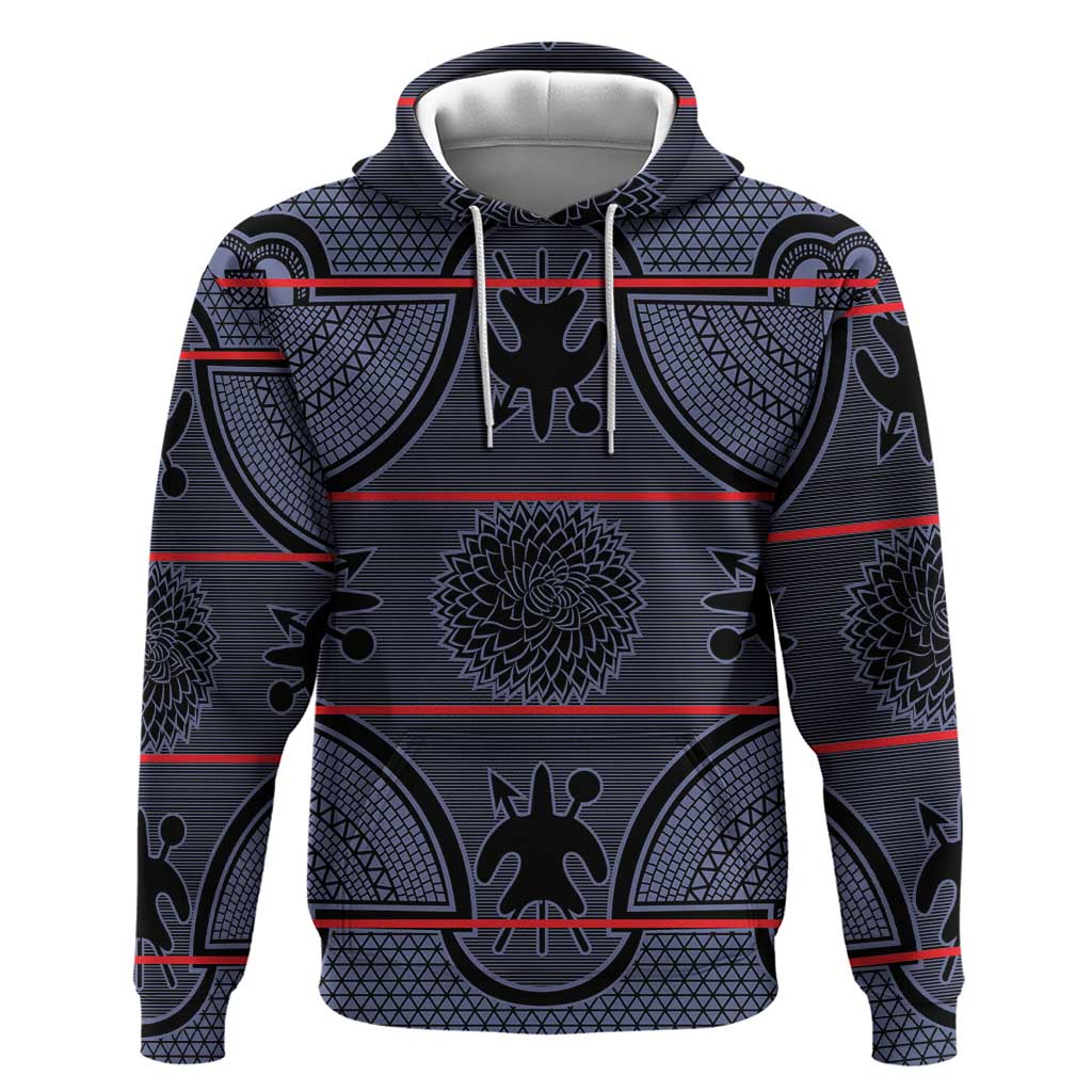 Lesotho Seanamarena Zip Hoodie Basotho Traditional Blanket Style - Serenity - Wonder Print Shop
