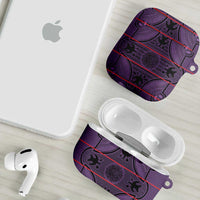 Lesotho Seanamarena AirPods Case Basotho Traditional Blanket Style - Violet - Wonder Print Shop