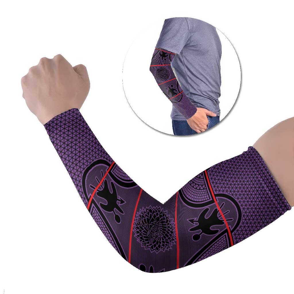 Lesotho Seanamarena Arm Sleeves Basotho Traditional Blanket Style - Violet - Wonder Print Shop