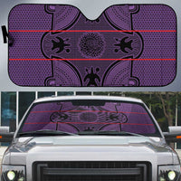 Lesotho Seanamarena Auto Sun Shade Basotho Traditional Blanket Style - Violet - Wonder Print Shop