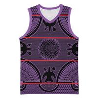 Lesotho Seanamarena Basketball Jersey Basotho Traditional Blanket Style - Violet - Wonder Print Shop