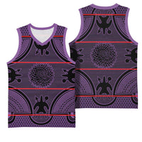 Lesotho Seanamarena Basketball Jersey Basotho Traditional Blanket Style - Violet - Wonder Print Shop