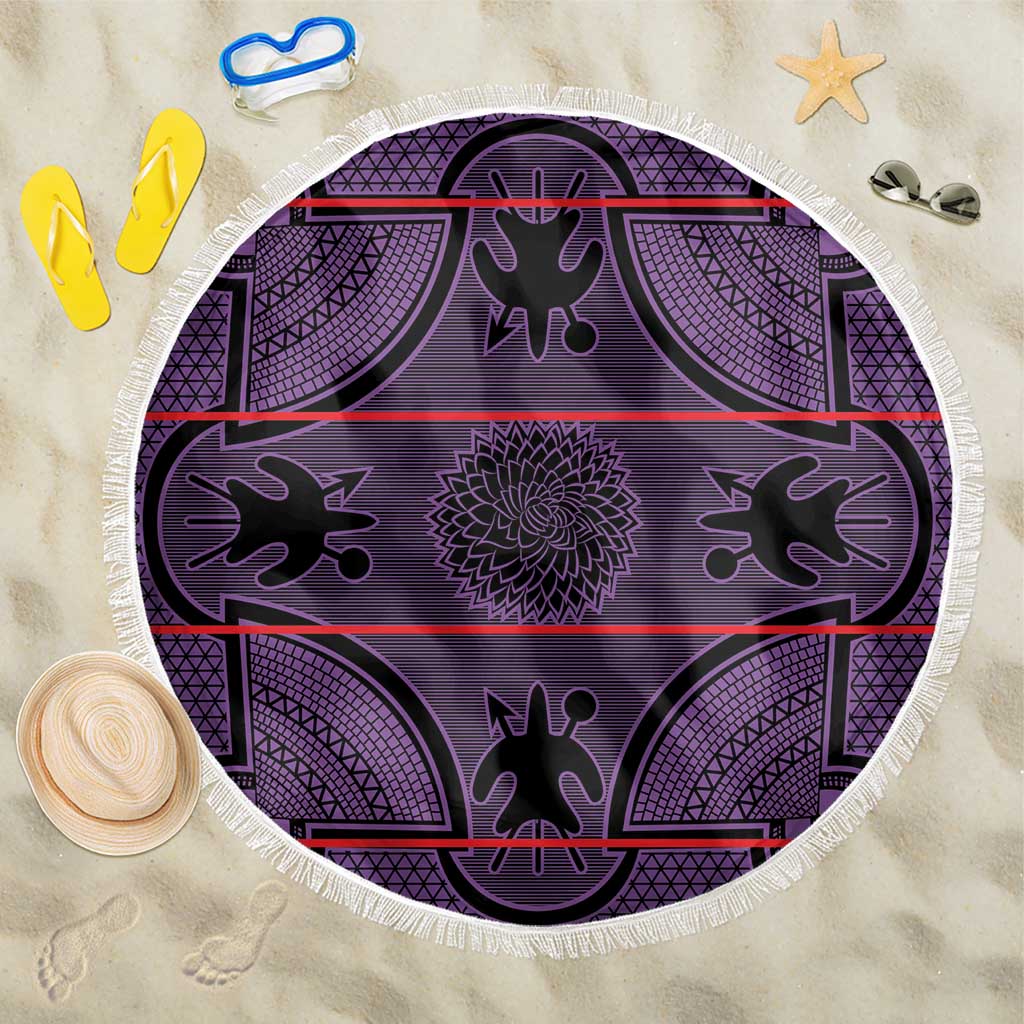 Lesotho Seanamarena Beach Blanket Basotho Traditional Blanket Style - Violet - Wonder Print Shop
