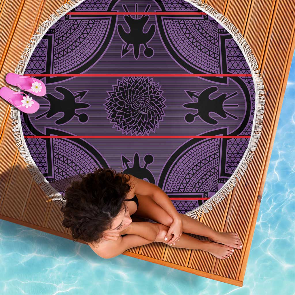 Lesotho Seanamarena Beach Blanket Basotho Traditional Blanket Style - Violet - Wonder Print Shop