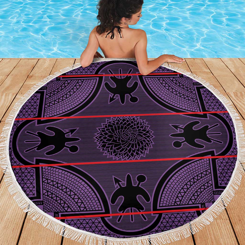Lesotho Seanamarena Beach Blanket Basotho Traditional Blanket Style - Violet - Wonder Print Shop