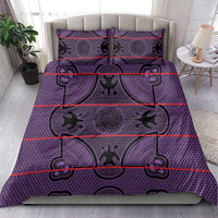 Lesotho Seanamarena Bedding Set Basotho Traditional Blanket Style - Violet - Wonder Print Shop