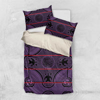 Lesotho Seanamarena Bedding Set Basotho Traditional Blanket Style - Violet - Wonder Print Shop