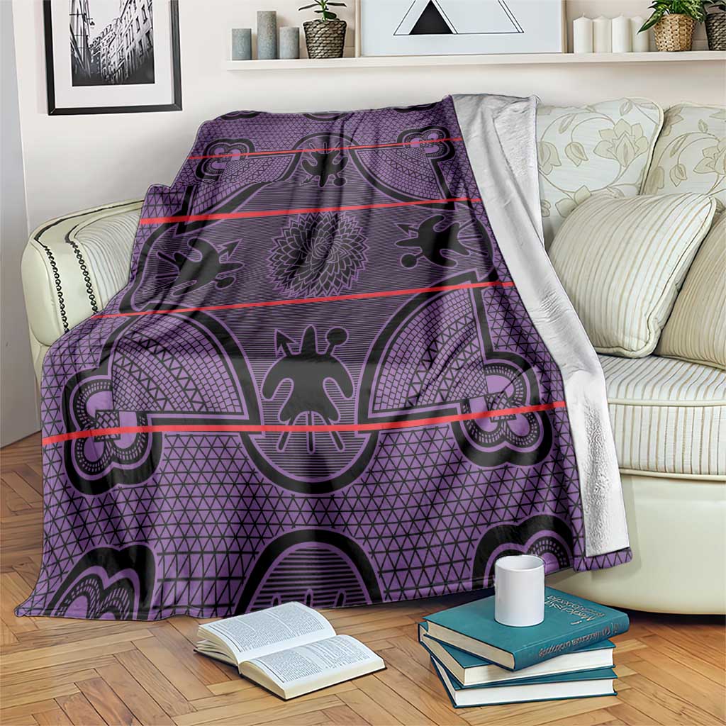 Lesotho Seanamarena Blanket Basotho Traditional Blanket Style - Violet - Wonder Print Shop