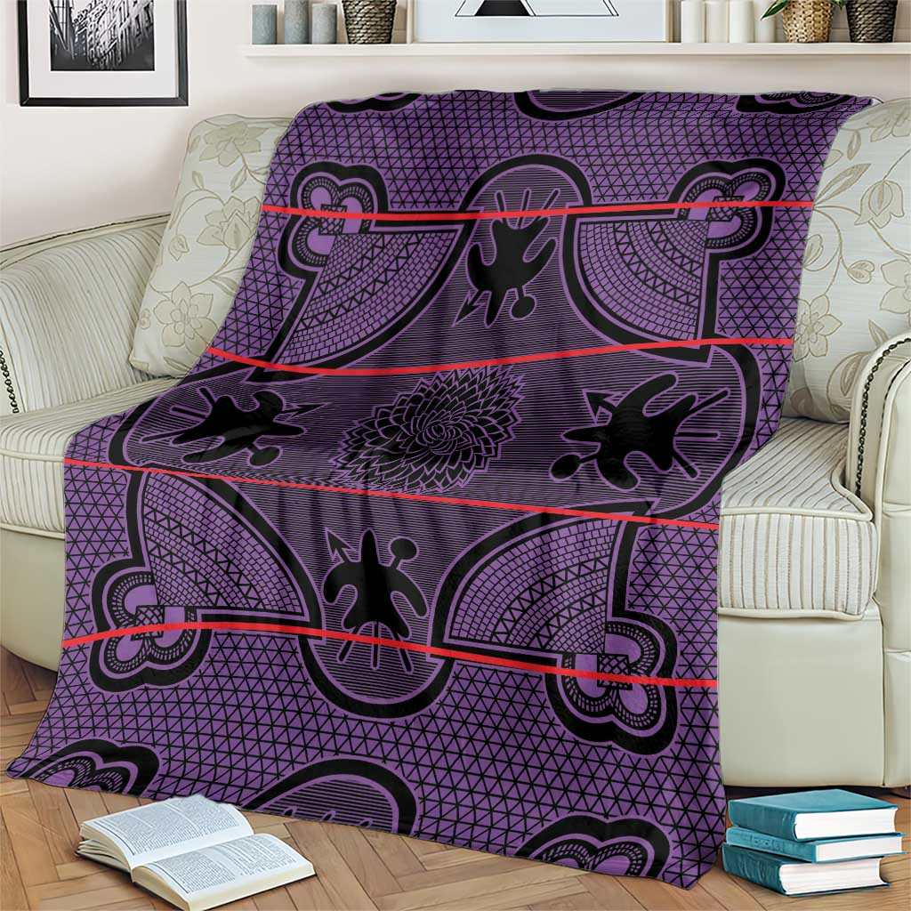 Lesotho Seanamarena Blanket Basotho Traditional Blanket Style - Violet - Wonder Print Shop