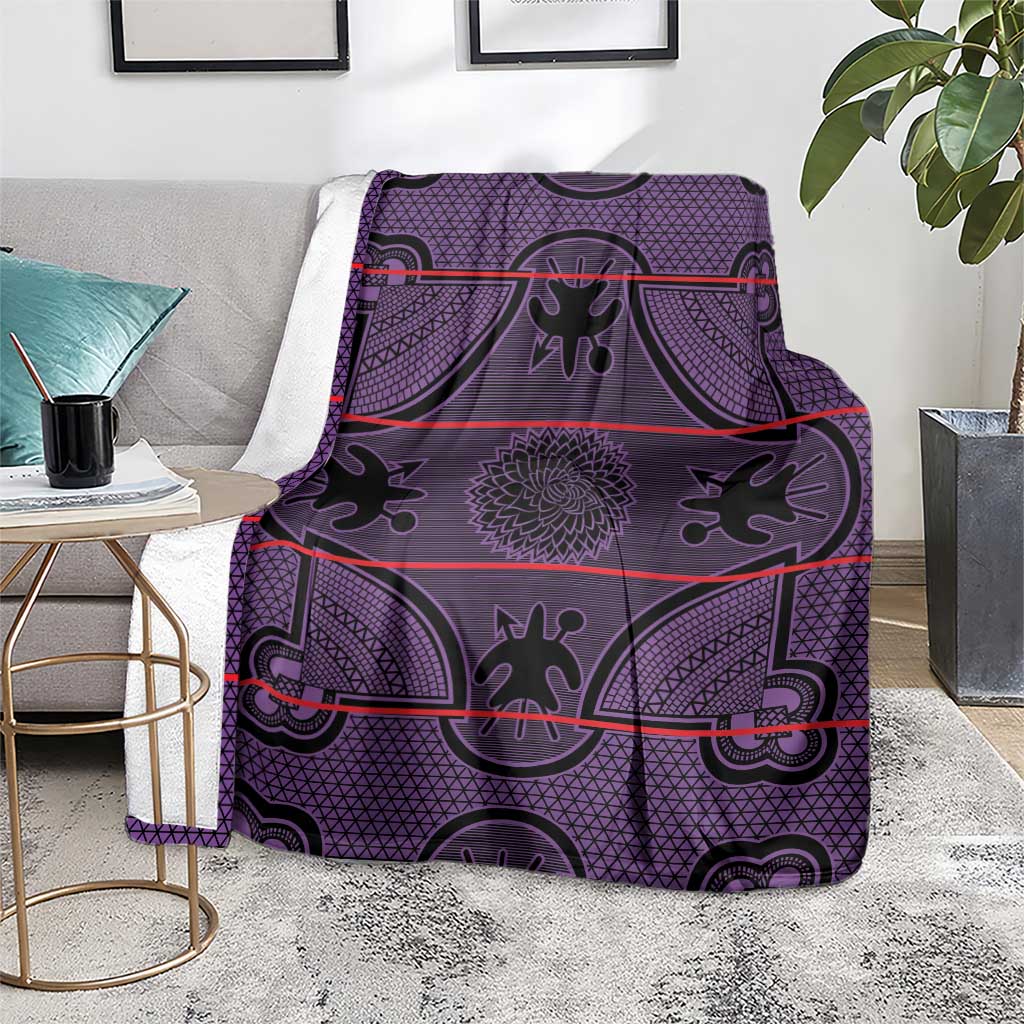 Lesotho Seanamarena Blanket Basotho Traditional Blanket Style - Violet - Wonder Print Shop
