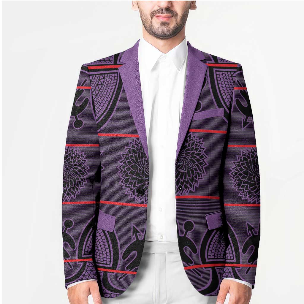 Lesotho Seanamarena Blazer Basotho Traditional Blanket Style - Violet - Wonder Print Shop