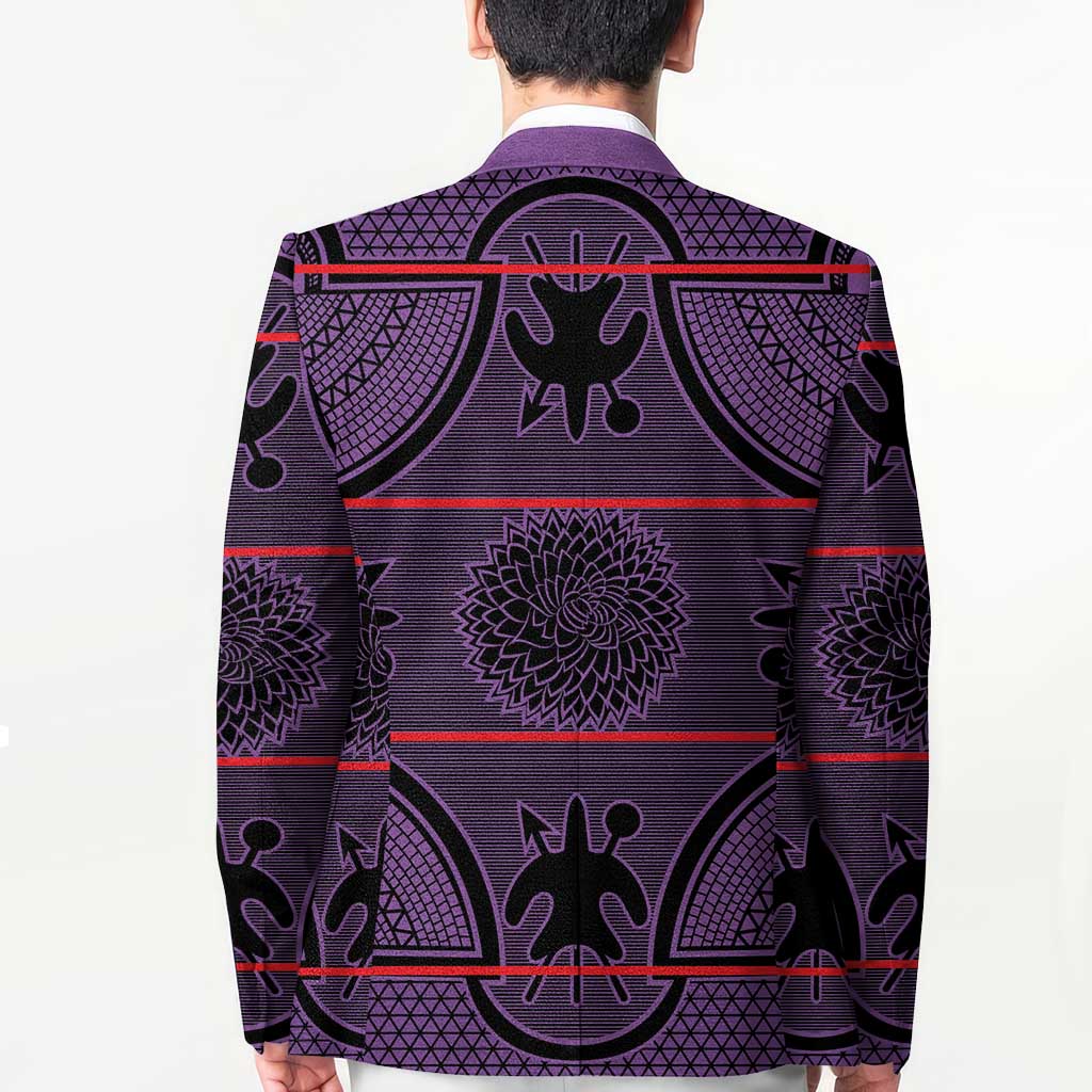 Lesotho Seanamarena Blazer Basotho Traditional Blanket Style - Violet - Wonder Print Shop