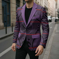 Lesotho Seanamarena Blazer Basotho Traditional Blanket Style - Violet - Wonder Print Shop