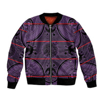 Lesotho Seanamarena Bomber Jacket Basotho Traditional Blanket Style - Violet - Wonder Print Shop