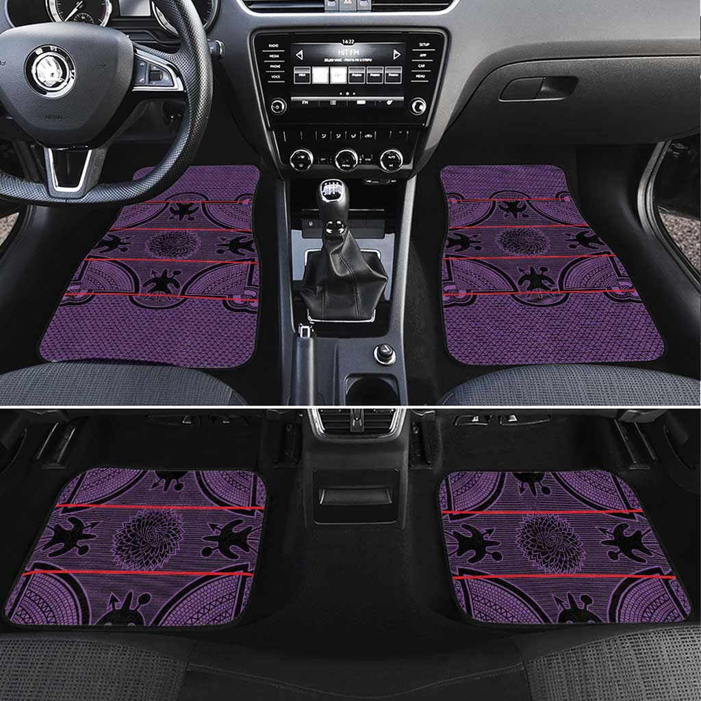Lesotho Seanamarena Car Mats Basotho Traditional Blanket Style - Violet - Wonder Print Shop
