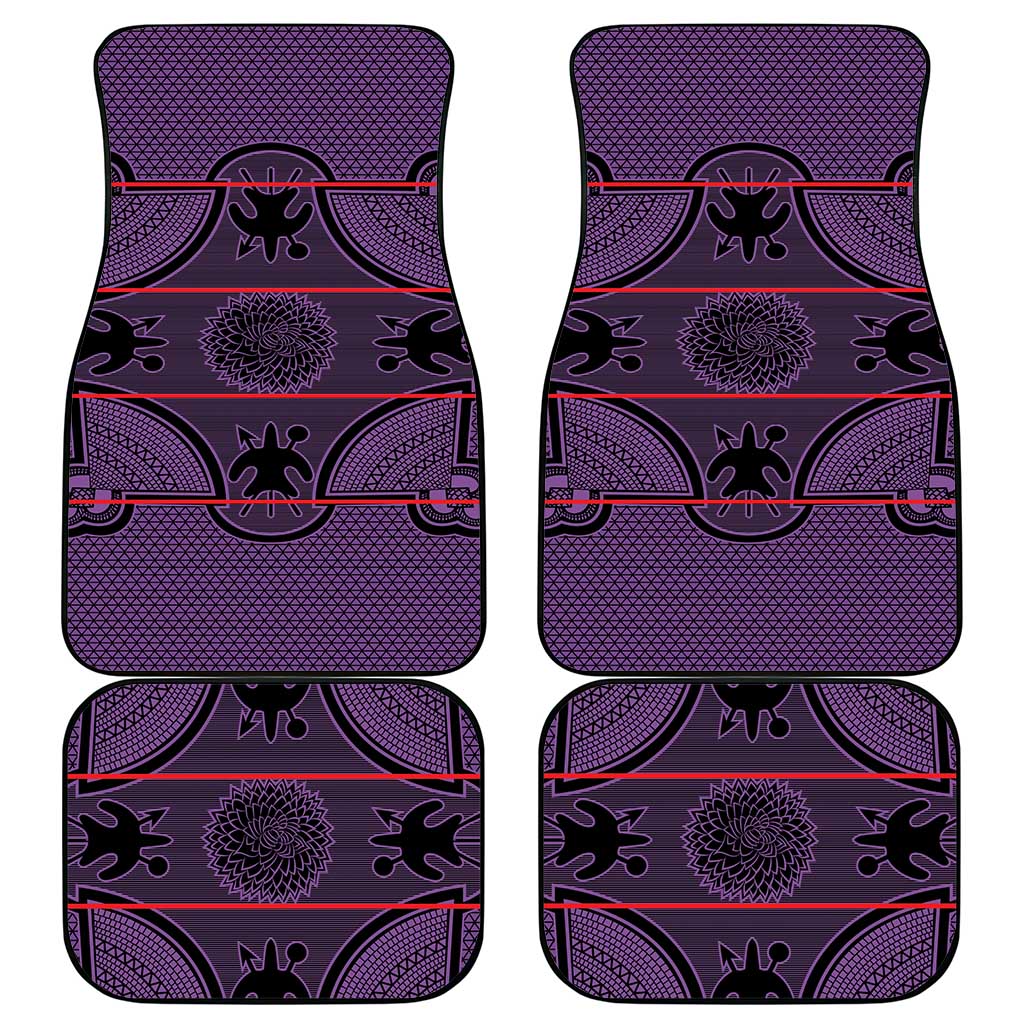Lesotho Seanamarena Car Mats Basotho Traditional Blanket Style - Violet - Wonder Print Shop