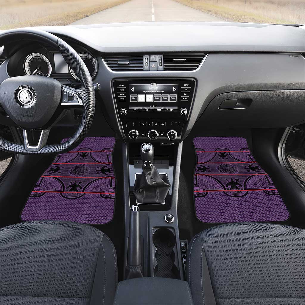 Lesotho Seanamarena Car Mats Basotho Traditional Blanket Style - Violet - Wonder Print Shop