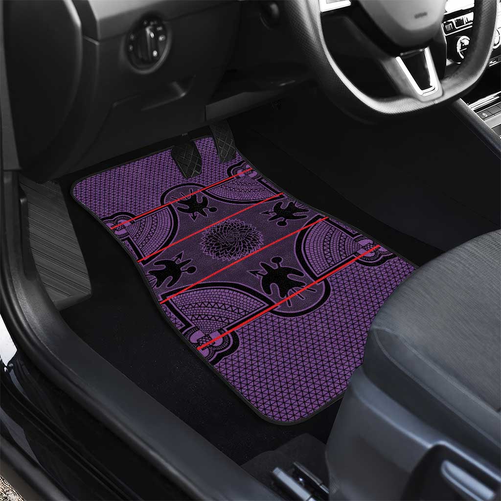 Lesotho Seanamarena Car Mats Basotho Traditional Blanket Style - Violet - Wonder Print Shop