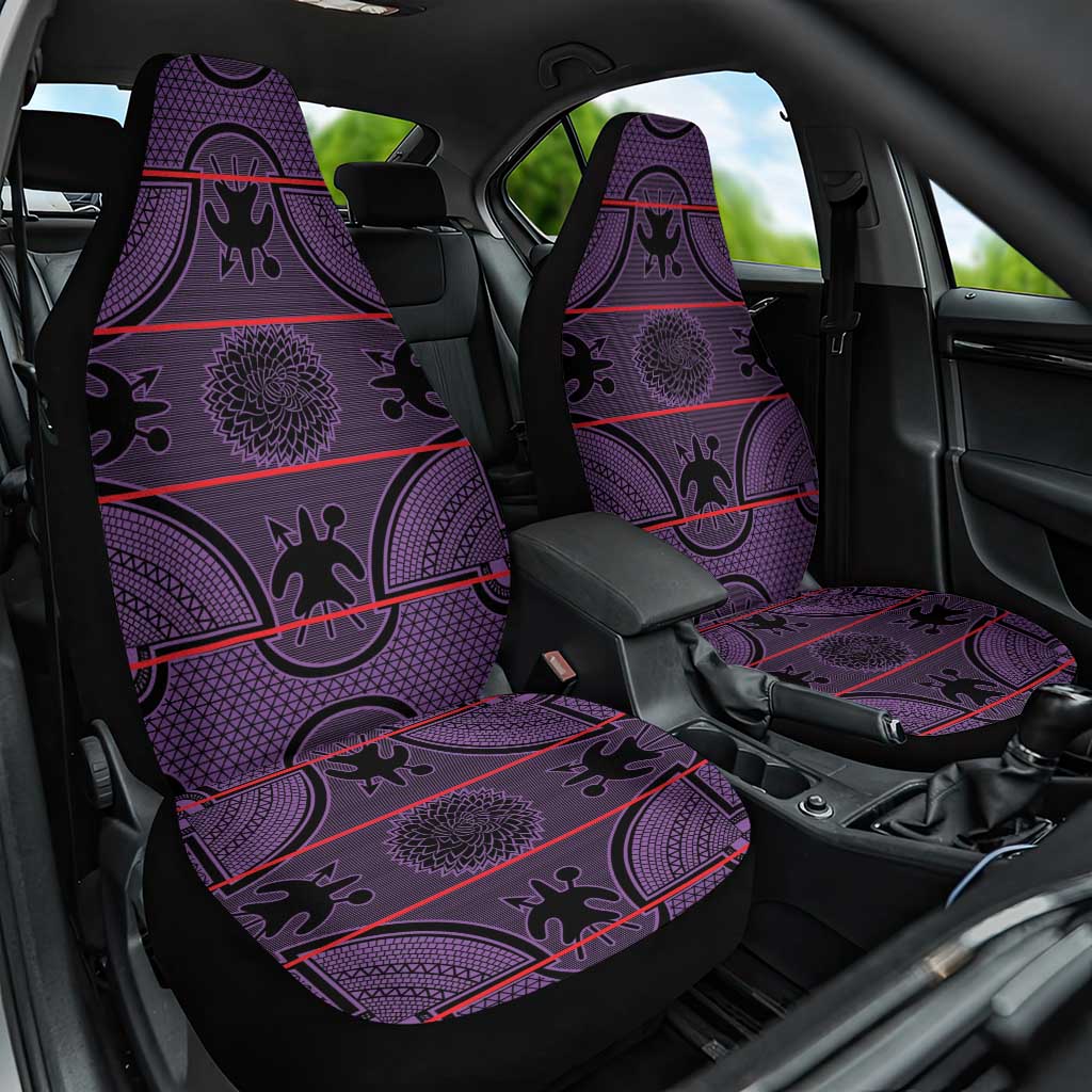 Lesotho Seanamarena Car Seat Cover Basotho Traditional Blanket Style - Violet - Wonder Print Shop
