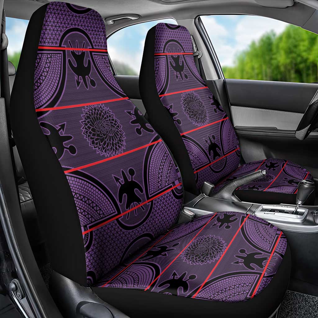 Lesotho Seanamarena Car Seat Cover Basotho Traditional Blanket Style - Violet - Wonder Print Shop