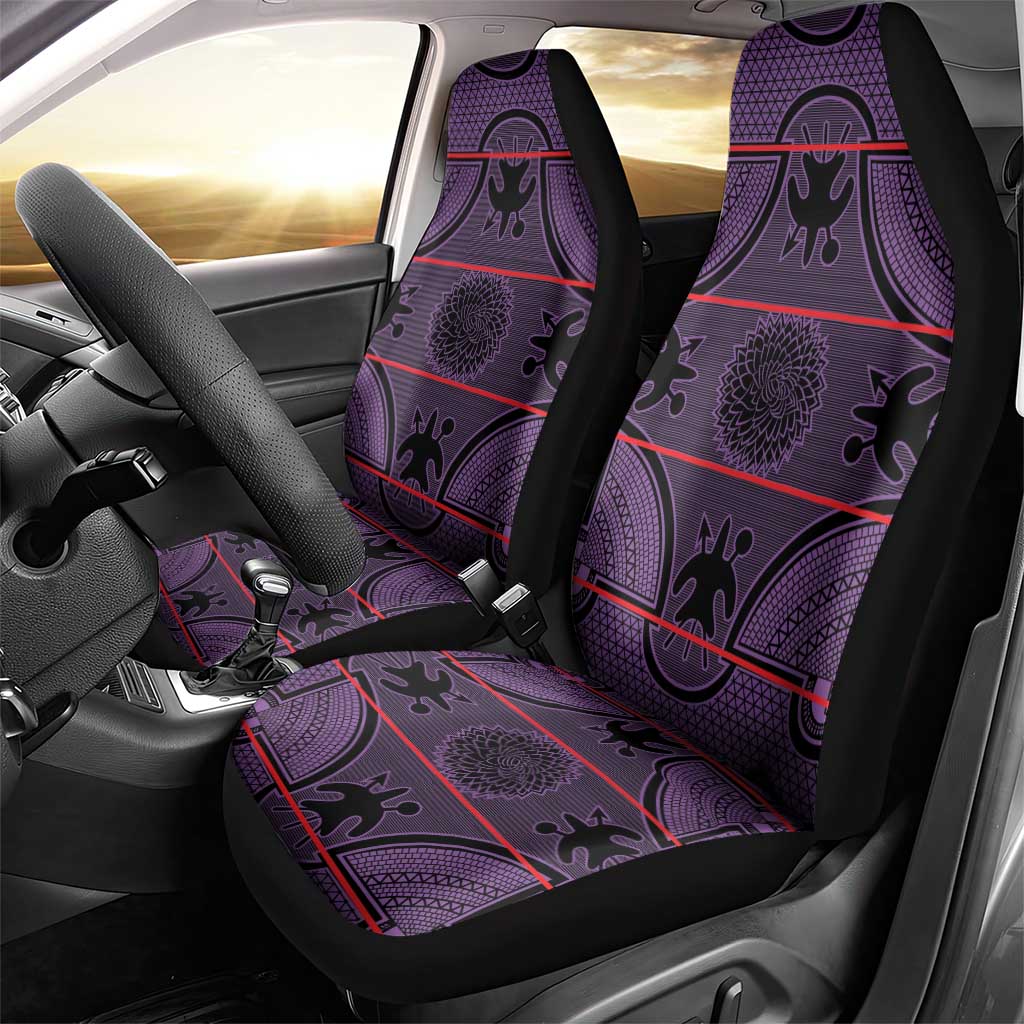 Lesotho Seanamarena Car Seat Cover Basotho Traditional Blanket Style - Violet - Wonder Print Shop