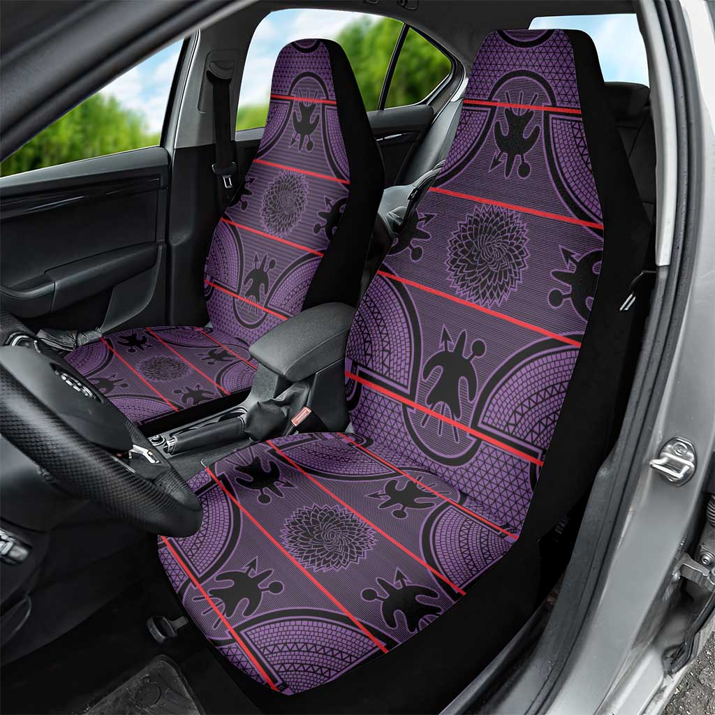 Lesotho Seanamarena Car Seat Cover Basotho Traditional Blanket Style - Violet - Wonder Print Shop