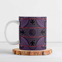Lesotho Seanamarena Ceramic Mug Basotho Traditional Blanket Style - Violet - Wonder Print Shop