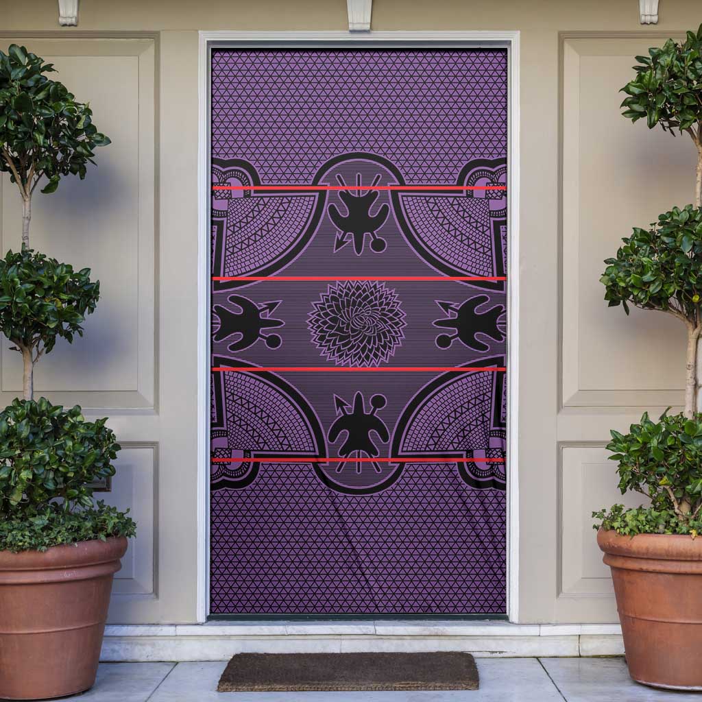 Lesotho Seanamarena Door Cover Basotho Traditional Blanket Style - Violet - Wonder Print Shop
