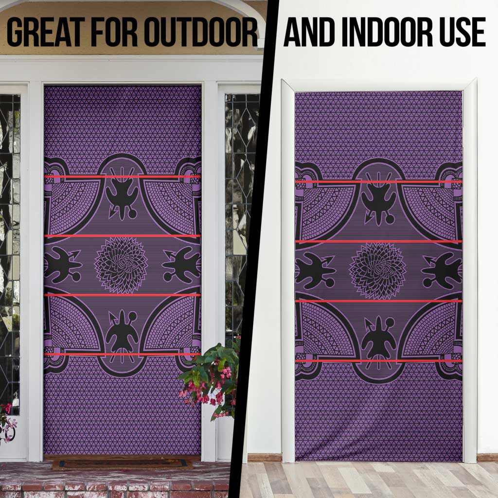 Lesotho Seanamarena Door Cover Basotho Traditional Blanket Style - Violet - Wonder Print Shop
