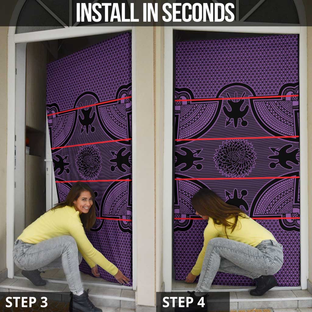 Lesotho Seanamarena Door Cover Basotho Traditional Blanket Style - Violet - Wonder Print Shop