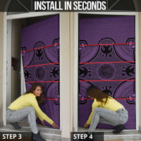 Lesotho Seanamarena Door Cover Basotho Traditional Blanket Style - Violet - Wonder Print Shop