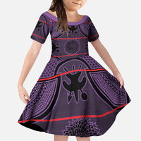 Lesotho Seanamarena Family Matching Long Sleeve Bodycon Dress and Hawaiian Shirt Basotho Traditional Blanket Style - Violet - Wonder Print Shop