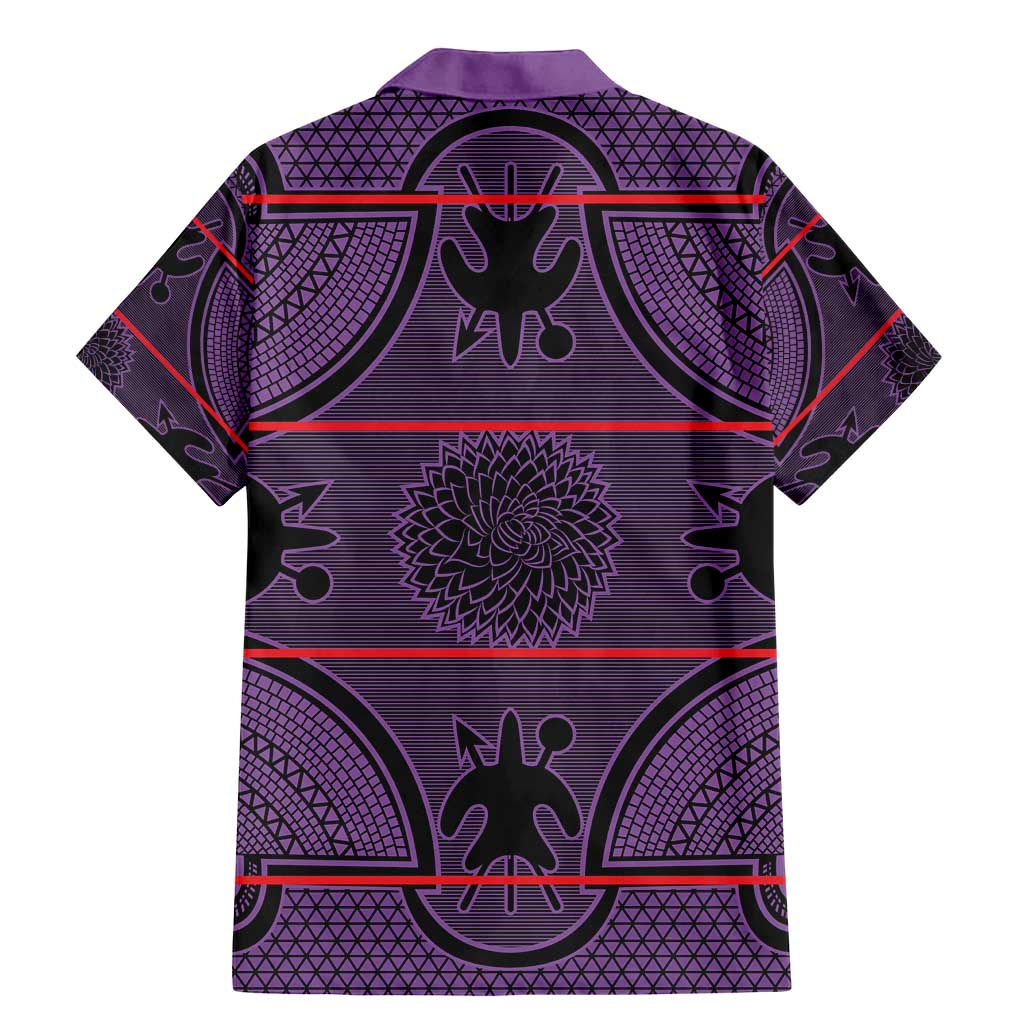 Lesotho Seanamarena Family Matching Mermaid Dress and Hawaiian Shirt Basotho Traditional Blanket Style - Violet - Wonder Print Shop