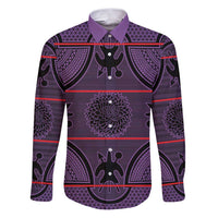 Lesotho Seanamarena Family Matching Puletasi and Hawaiian Shirt Basotho Traditional Blanket Style - Violet - Wonder Print Shop