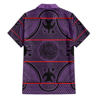Lesotho Seanamarena Family Matching Short Sleeve Bodycon Dress and Hawaiian Shirt Basotho Traditional Blanket Style - Violet - Wonder Print Shop