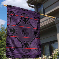Lesotho Seanamarena Garden Flag Basotho Traditional Blanket Style - Violet - Wonder Print Shop