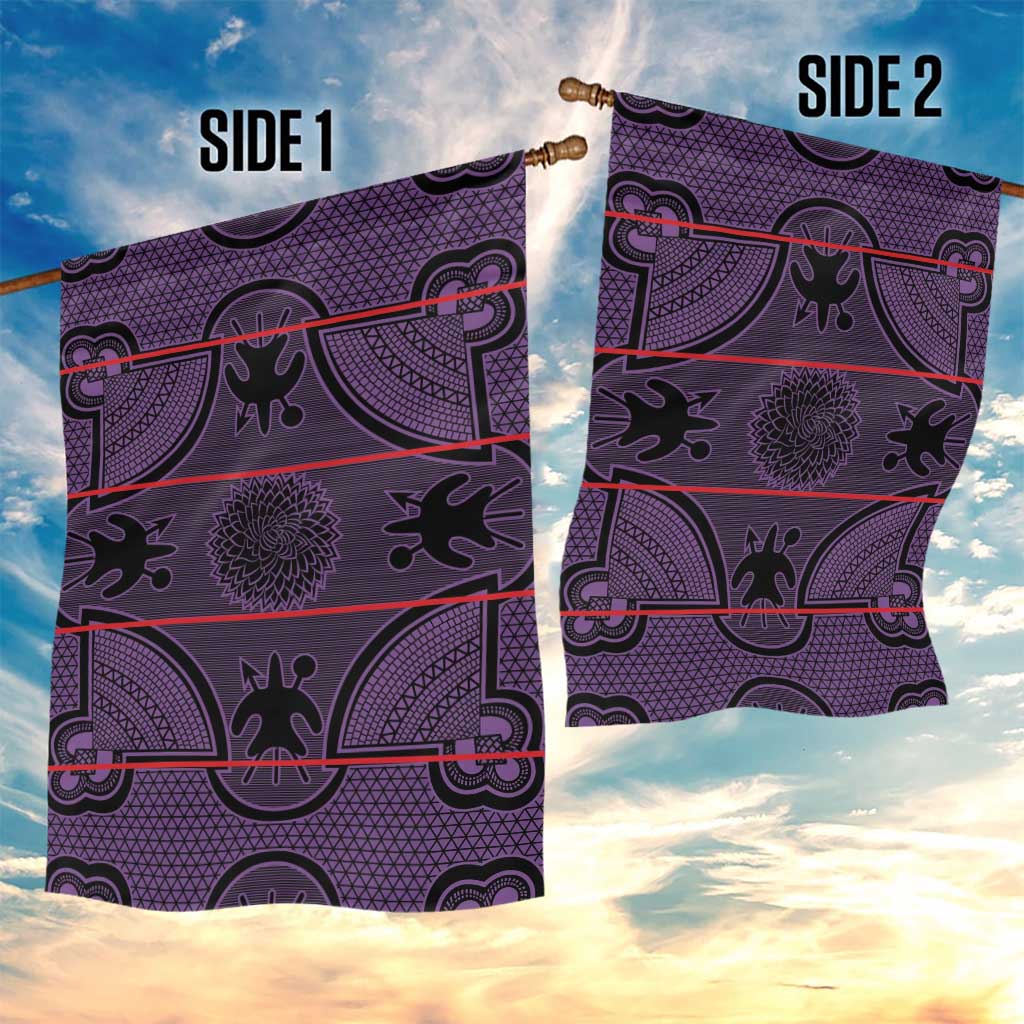 Lesotho Seanamarena Garden Flag Basotho Traditional Blanket Style - Violet - Wonder Print Shop