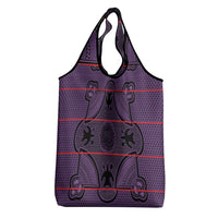 Lesotho Seanamarena Grocery Bag Basotho Traditional Blanket Style - Violet - Wonder Print Shop