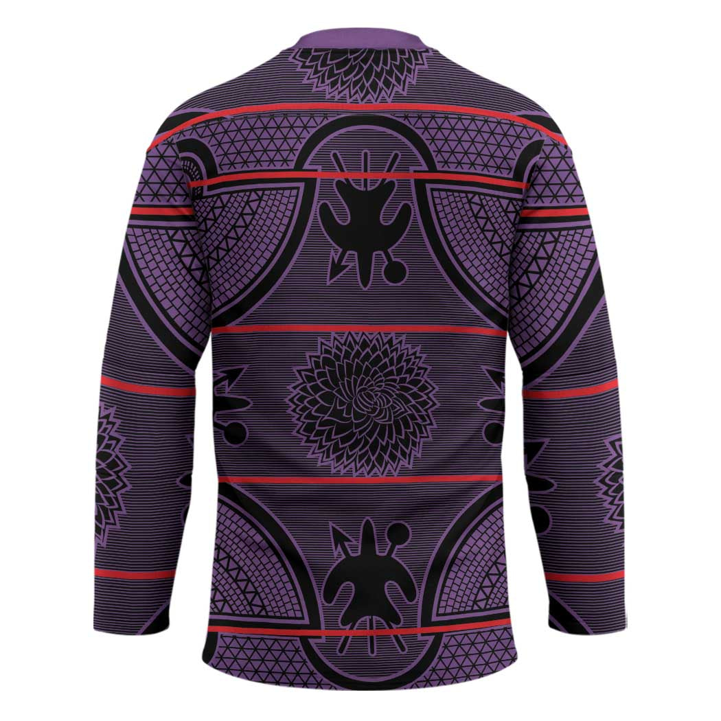 Lesotho Seanamarena Hockey Jersey Basotho Traditional Blanket Style - Violet - Wonder Print Shop