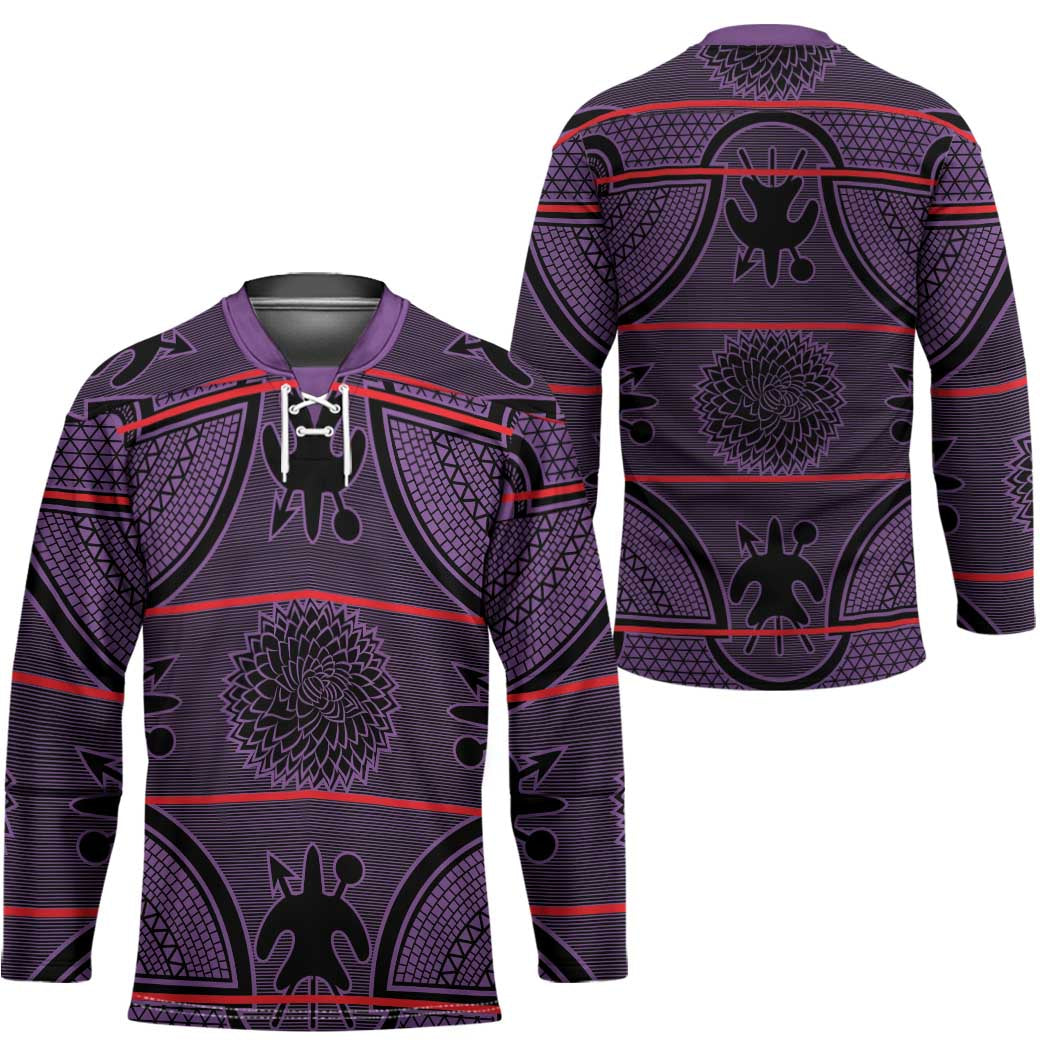 Lesotho Seanamarena Hockey Jersey Basotho Traditional Blanket Style - Violet - Wonder Print Shop