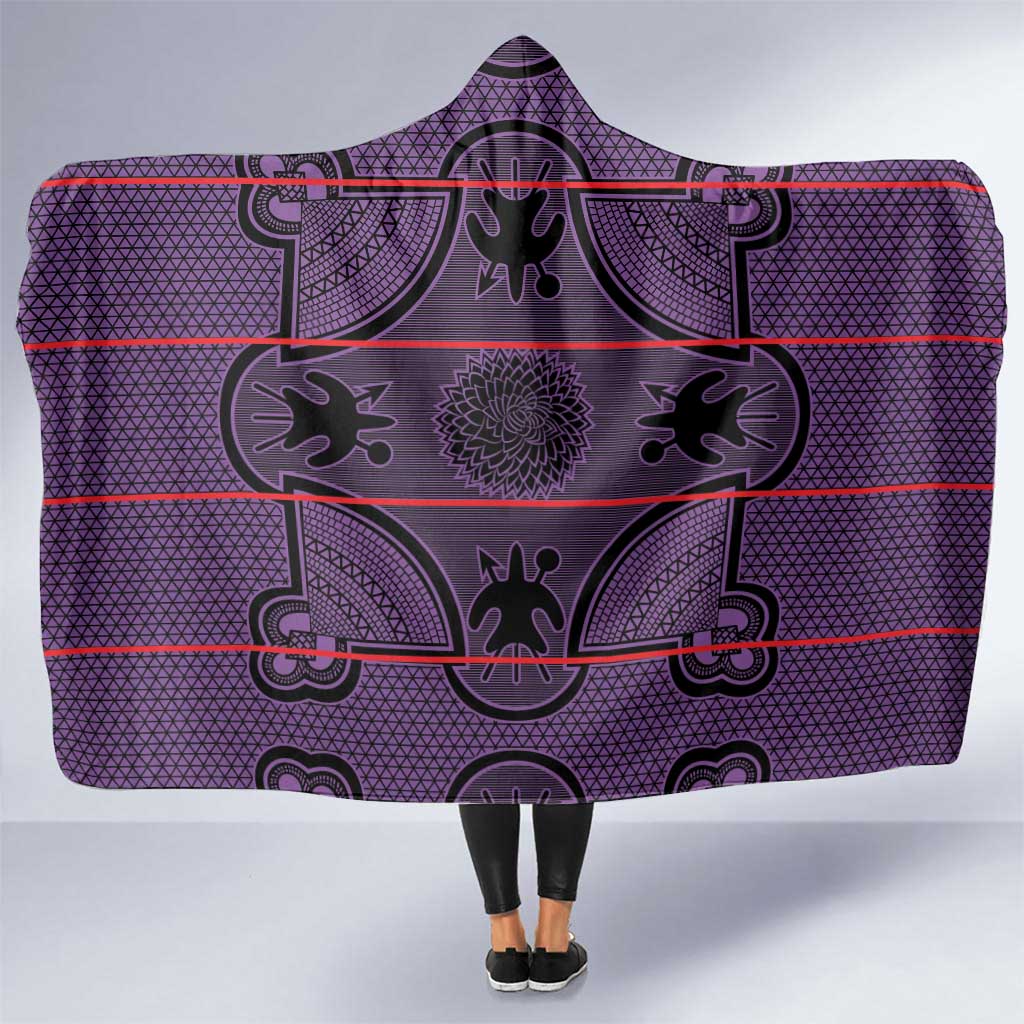 Lesotho Seanamarena Hooded Blanket Basotho Traditional Blanket Style - Violet - Wonder Print Shop