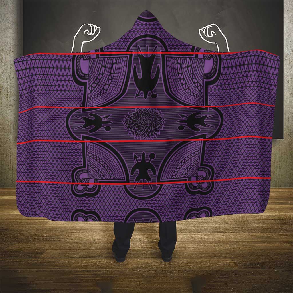 Lesotho Seanamarena Hooded Blanket Basotho Traditional Blanket Style - Violet - Wonder Print Shop