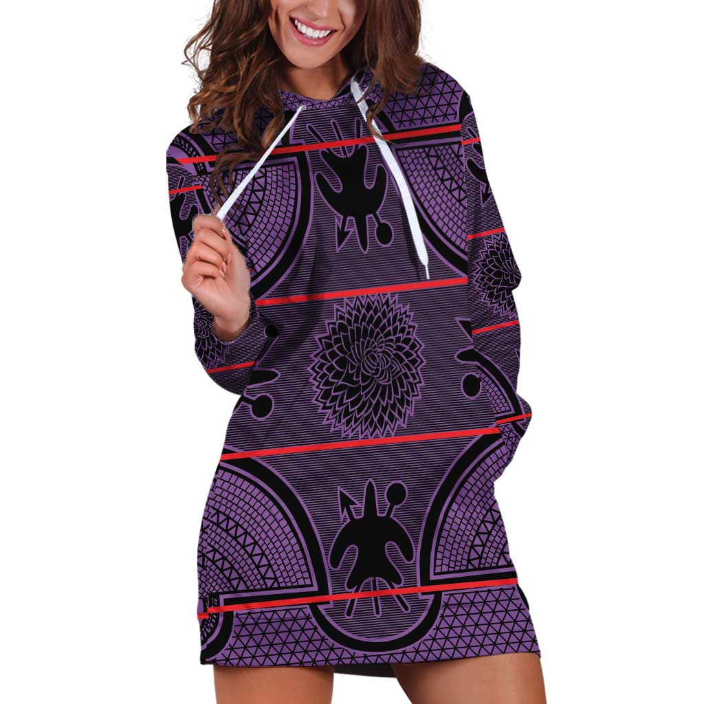 Lesotho Seanamarena Hoodie Dress Basotho Traditional Blanket Style - Violet - Wonder Print Shop