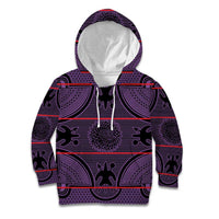 Lesotho Seanamarena Kid Hoodie Basotho Traditional Blanket Style - Violet - Wonder Print Shop
